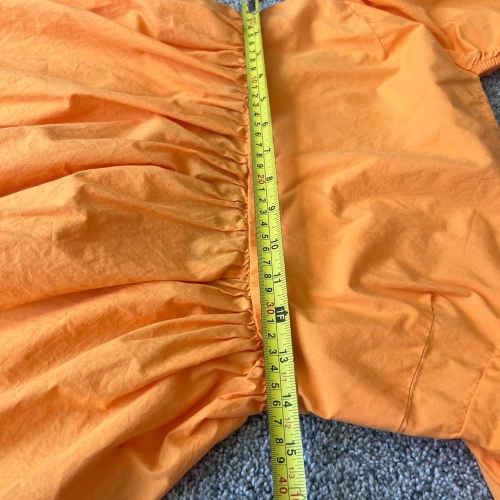 A New Day Women's Puff 3/4 Sleeve Open Back Summer Mini Dress, Orange M Medium - Picture 7 of 13